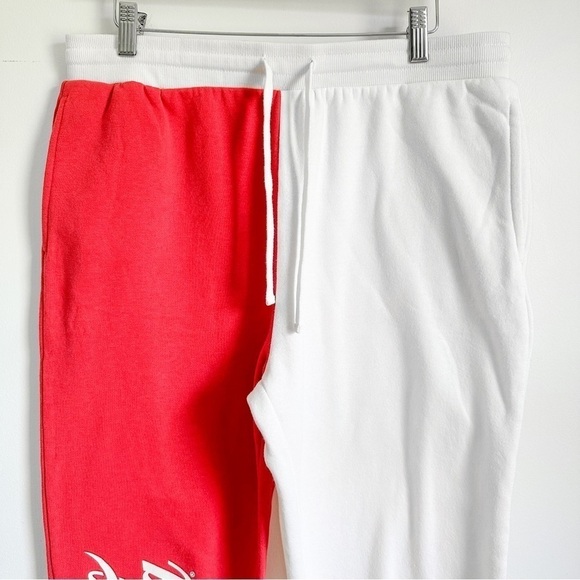 Coca Cola Red White Logo Jogger Sweatpants sz XL - Picture 8 of 11